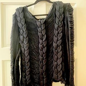 Asilio distressed sweater - black